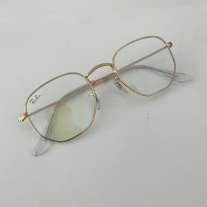 Ray-Ban hexagonal blue-light clear glasses